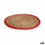 Table Mat Natural Red 35 x 1 x 35 cm (48 Units) by Gift Decor, Place Mats - Ref: S3625624, Price: 106,59 €, Discount: %