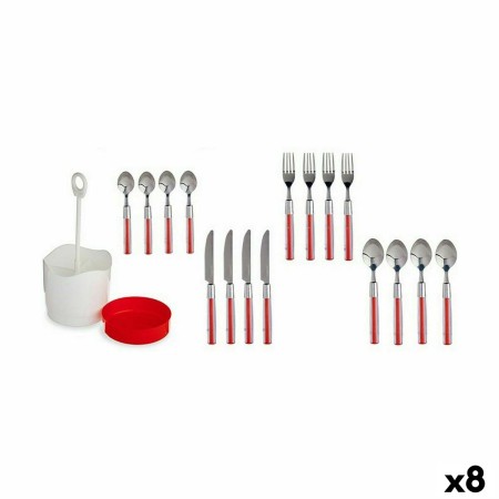 Cutlery Set Red Stainless steel (8 Units) by Kinvara, Cutlery sets - Ref: S3625632, Price: 81,88 €, Discount: %