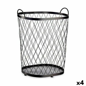 Cesto Preto Metal 40 L 31 x 54,7 x 46,5 cm (4 Unidades) de Gift Decor, Caixas e baús de arrumação - Ref: S3625640, Preço: 66,...