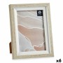 Cornice Portafoto 16,5 x 21,5 x 2 cm Cristallo Beige Bianco Plastica (6 Unità) di Gift Decor, Cornici da parete e da tavolo -...