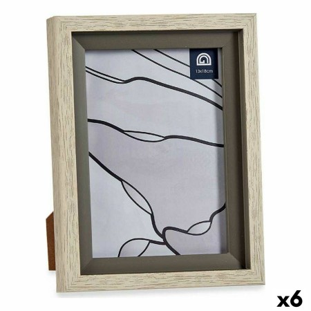 Photo frame 17 x 2 x 21,8 cm Crystal Grey Beige Plastic (6 Units) | Tienda24 - Global Online Shop Tienda24.eu