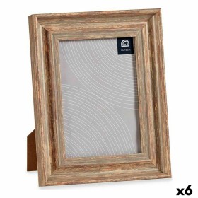 Cadre photo 19 x 2 x 24 cm Verre Bois Marron Cuivre Plastique (6 Unités) de Gift Decor, Cadres muraux et de table - Réf : S36...