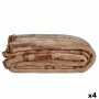 Manta Beige 220 x 240 x 0,5 cm (4 Unidades) de Gift Decor, Mantas y colchas - Ref: S3625673, Precio: 66,42 €, Descuento: %