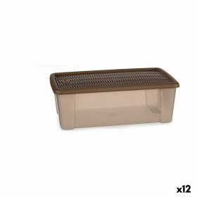 Conjunto de Caixas de Organização Empilháveis Cinzento escuro 50 x 33 x 25 cm | Tienda24 - Global Online Shop Tienda24.eu