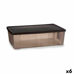 Aufbewahrungsbox mit Deckel Stefanplast Elegance Braun Kunststoff 30 L 38,5 x 17 x 59,5 cm (6 Stück) von Stefanplast, Aufbewa...