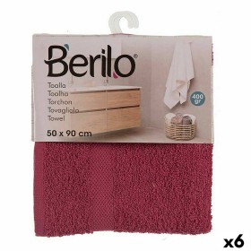 Badetuch 50 x 0,5 x 90 cm Granatrot (6 Stück) von Berilo, Handtücher - Ref: S3625687, Preis: 18,82 €, Rabatt: %