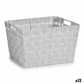 Laundry basket DKD Home Decor Blue White Plastic 30 x 30 x 40 cm | Tienda24 - Global Online Shop Tienda24.eu