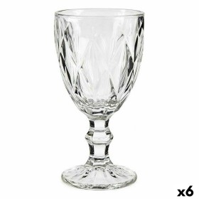 Wine glass Diamond Transparent Glass 330 ml (6 Units) by Vivalto, Wine glasses - Ref: S3625703, Price: 16,04 €, Discount: %