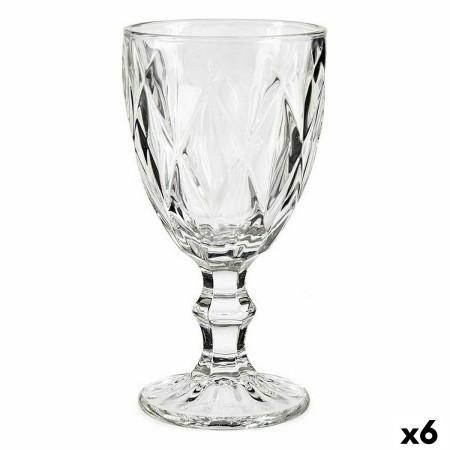 Wine glass Diamond Transparent Glass 330 ml (6 Units) | Tienda24 - Global Online Shop Tienda24.eu