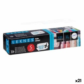 Conjunto de Sacos Reutilizáveis para Alimentos ziplock 20 x 17 cm Transparente Polietileno 1 L (21 Unidades) de Leknes, Armaz...