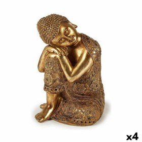 Decorative Figure Buddha Sitting Golden 20 x 30 x 20 cm (4 Units) by Gift Decor, Ornaments - Ref: S3625730, Price: 83,72 €, D...