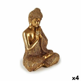 Decorative Figure Buddha Sitting Golden 17 x 33 x 23 cm (4 Units) by Gift Decor, Ornaments - Ref: S3625731, Price: 71,83 €, D...