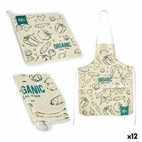 Set de Cocina Organic 2 Piezas Azul Blanco (12 Unidades) de Kinvara, Delantales - Ref: S3625776, Precio: 67,46 €, Descuento: %