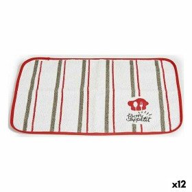 Table Mat Bon Appetit White Red 33 x 0,3 x 48 cm (12 Units) by Kinvara, Place Mats - Ref: S3625785, Price: 12,60 €, Discount: %