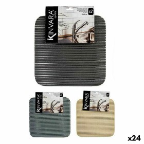 Tapis Antidérapant 32 x 32 cm Lot 2 Pièces Plastique (24 Unités) de Kinvara, Étagères et supports - Réf : S3625795, Prix : 40...