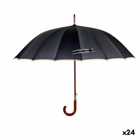 Guarda-Chuva Preto Metal Tecido 110 x 110 x 95cm (24 Unidades) de BigBuy Home, Clássicos - Ref: S3625801, Preço: 178,09 €, De...