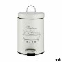 Poubelle à pédale Relax Bath Blanc Noir Acier Plastique 3 L (6 Unités) de Berilo, Corbeilles à papier - Réf : S3625805, Prix ...