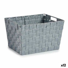 Panier à linge Gris Tissu 10 L 25 x 20,5 x 35 cm (12 Unités) Kipit - 1