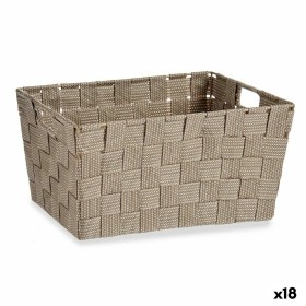 Panier Multi-usages Marron Tissu 5 L 30,4 x 14 x 20 cm (18 Unités) de Kipit, Boîtes de rangement ouvertes - Réf : S3625820, P...