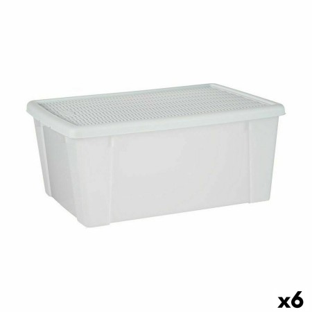 Caixa de Armazenagem com Tampa Stefanplast Elegance Branco Plástico 29 x 17 x 39 cm (6 Unidades) de Stefanplast, Caixas e baú...