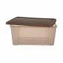 Caixa de Armazenagem com Tampa Stefanplast Elegance Castanho Plástico 29 x 17 x 39 cm (6 Unidades) de Stefanplast, Caixas e b...