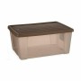 Storage Box with Lid Stefanplast Elegance Brown Plastic 29 x 17 x 39 cm (6 Units) | Tienda24 - Global Online Shop Tienda24.eu