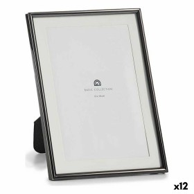 Cadre photo Verre Noir Acier (12 Unités) de Gift Decor, Cadres muraux et de table - Réf : S3625844, Prix : 40,16 €, Remise : %