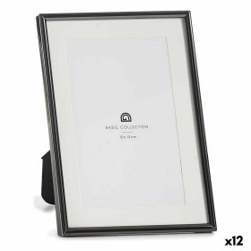 Cadre photo Verre Noir Acier (12 Unités) de Gift Decor, Cadres muraux et de table - Réf : S3625847, Prix : 27,09 €, Remise : %