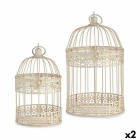 Jaula decorativa Set Crema (2 Unidades) de Gift Decor, Adornos - Ref: S3625898, Precio: 34,97 €, Descuento: %