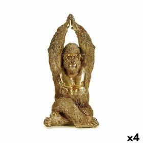 Figura Decorativa Yoga Gorila Dorado 17 x 36 x 19,5 cm (4 Unidades) de Gift Decor, Adornos - Ref: S3625899, Precio: 41,16 €, ...