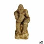 Figura Decorativa Gorila Dourado 20,5 x 47 x 23,5 cm (2 Unidades) de Gift Decor, Adornos - Ref: S3625902, Preço: 46,72 €, Des...