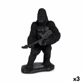 Figura Decorativa Gorila Guitarra Preto 17,5 x 38 x 27 cm (3 Unidades) de Gift Decor, Adornos - Ref: S3625905, Preço: 61,81 €...