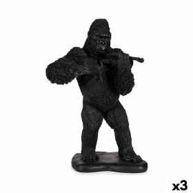 Decorative Figure Gorilla Violin Black 17 x 41 x 30 cm (3 Units) by Gift Decor, Ornaments - Ref: S3625906, Price: 49,82 €, Di...