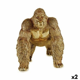 Statua Decorativa Gorilla Dorato 20 x 27,5 x 34 cm (2 Unità) di Gift Decor, Soprammobili - Rif: S3625907, Prezzo: 37,73 €, Sc...