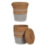 Basket Brown Grey Marine algae 36 x 43 x 36 cm (4 Units) by Gift Decor, Storage boxes and chests - Ref: S3625913, Price: 127,...