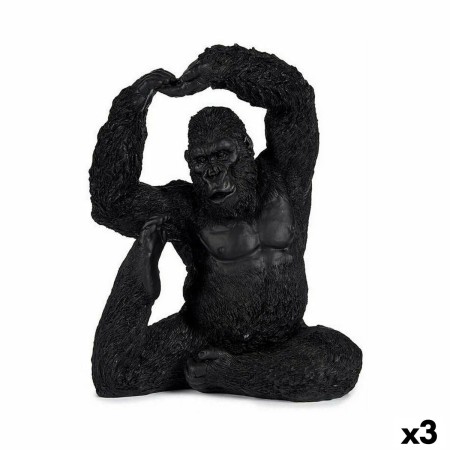 Figura Decorativa Yoga Gorila Negro 15,2 x 31,5 x 26,5 cm (3 Unidades) de Gift Decor, Adornos - Ref: S3625917, Precio: 43,49 ...