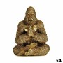 Figura Decorativa Yoga Gorila Dorado 16 x 27,5 x 22 cm (4 Unidades) de Gift Decor, Adornos - Ref: S3625922, Precio: 41,16 €, ...