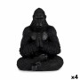 Decorative Figure Gorilla Yoga Black 16 x 28 x 22 cm (4 Units) | Tienda24 - Global Online Shop Tienda24.eu