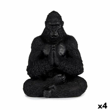 Decorative Figure Gorilla Yoga Black 16 x 28 x 22 cm (4 Units) by Gift Decor, Ornaments - Ref: S3625928, Price: 41,16 €, Disc...