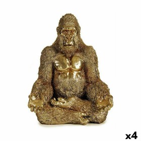 Deko-Figur Gorilla Yoga Gold 19 x 26,5 x 22 cm (4 Stück) von Gift Decor, Ornamente - Ref: S3625930, Preis: 50,60 €, Rabatt: %