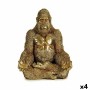 Deko-Figur Gorilla Yoga Gold 19 x 26,5 x 22 cm (4 Stück) | Tienda24 - Global Online Shop Tienda24.eu