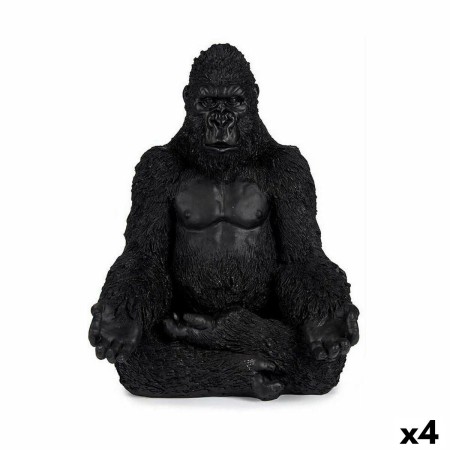 Figura Decorativa Gorila Yoga Preto 19 x 26,5 x 22 cm (4 Unidades) de Gift Decor, Adornos - Ref: S3625931, Preço: 41,85 €, De...