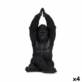 Figura Decorativa Gorila Yoga Preto 18 x 36,5 x 19,5 cm (4 Unidades) de Gift Decor, Adornos - Ref: S3625935, Preço: 41,16 €, ...