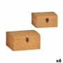 Lot de paniers Liège Bois MDF (6 Unités) de Gift Decor, Boîtes et coffres de rangement - Réf : S3625938, Prix : 43,79 €, Remi...