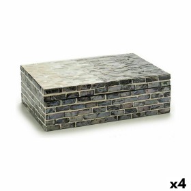 Caja Decorativa Gris Nácar Aglomerado 15,2 x 7,2 x 25 cm (4 Unidades) de Gift Decor, Cajas - Ref: S3625941, Precio: 35,71 €, ...