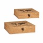 Set de boîtes décoratives Mappemonde Marron Liège Bois MDF (6 Unités) de Gift Decor, Boîtes - Réf : S3625945, Prix : 43,29 €,...