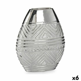 Vase Breite Silberfarben aus Keramik 9,8 x 26,5 x 22 cm (6 Stück) von Gift Decor, Vasen - Ref: S3625953, Preis: 39,11 €, Raba...