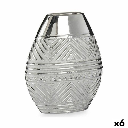 Vase Largeur Argenté Céramique 9,8 x 26,5 x 22 cm (6 Unités) de Gift Decor, Vases - Réf : S3625953, Prix : 39,11 €, Remise : %