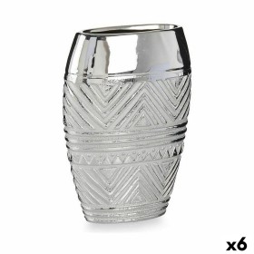 Vaso Larghezza Argentato Ceramica 9,5 x 26,5 x 19,5 cm (6 Unità) di Gift Decor, Vasi - Rif: S3625956, Prezzo: 39,11 €, Sconto: %