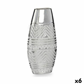 Jarrón Ancho Plateado Cerámica 7 x 29,5 x 14 cm (6 Unidades) de Gift Decor, Jarrones - Ref: S3625960, Precio: 29,37 €, Descue...